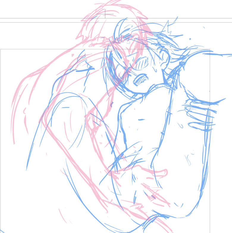 性擬態再会編でボツになったコマたち。全部エロです(♂タ×♀若) 