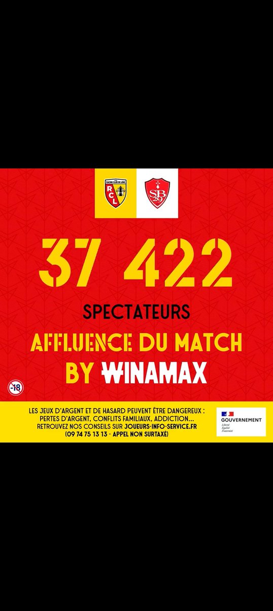 TimFrc's tweet photo. @RCLens @WinamaxSport 2-0 pour Lens / Tim59115 https://t.co/v8sH6YGBRa