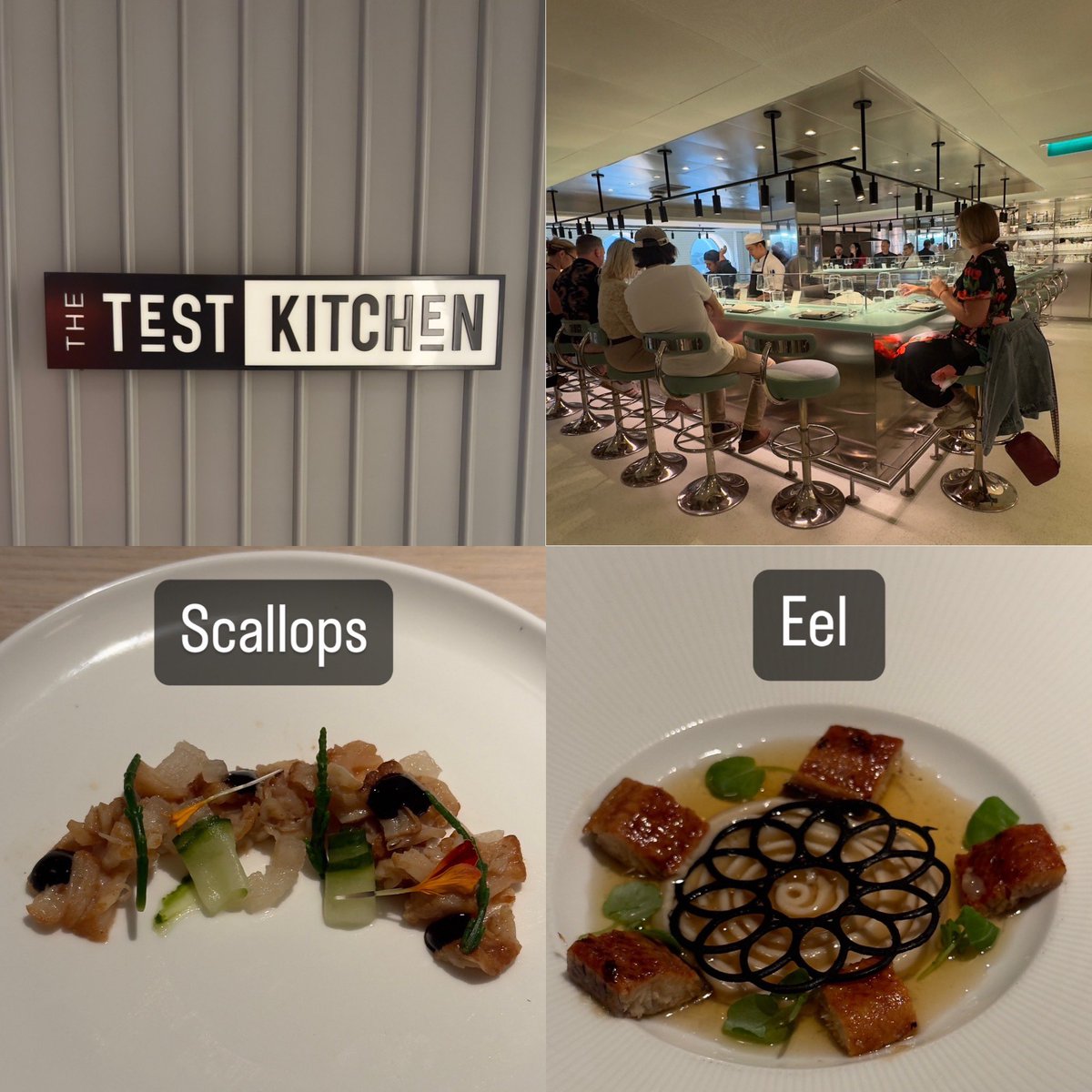 sailwithGandM's tweet photo. Last night we went to The Test Kitchen for dinner. A very different 7 course set menu that really experiments with the ingredients. Wonderful food, fantastic service π
#resilientlady #thetestkitchen https://t.co/57M1K4Tnwc
