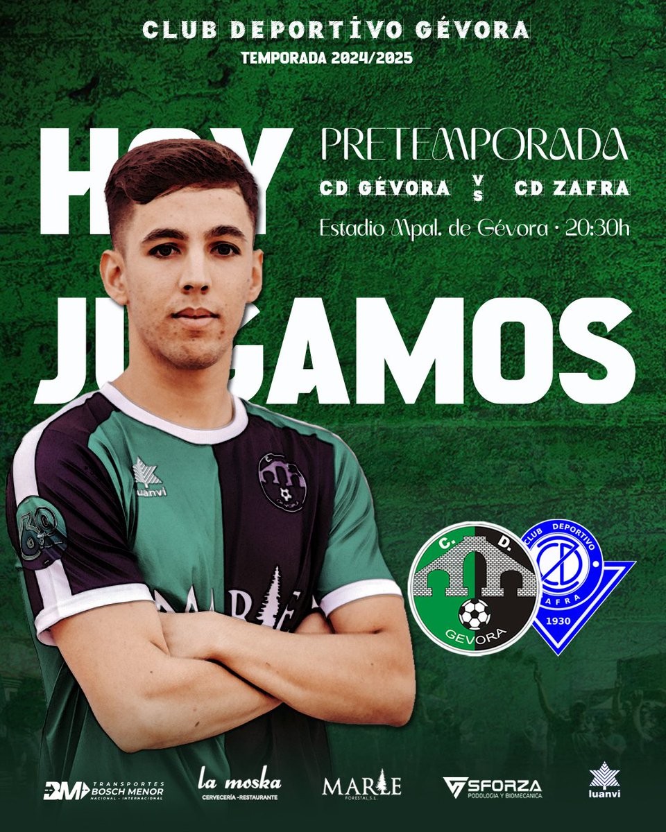 ⚽️ ¡¡𝗛𝗢𝗬 𝗝𝗨𝗚𝗔𝗠𝗢𝗦!!

🔘 Pretemporada | Cuarto partido
🆚 <a href="/CDZafra/">C. D. Zafra</a>
⌚️ 20:30h
🏟️ Estadio Municipal de Gévora 
🎫 Entrada: 4€
🎟 Abonados: 3€
🪙 Abono Oro: Gratis
📲 Síguelo en directo en nuestras RRSS.

#SomosUnaFamilia
#PretemporadaCDG