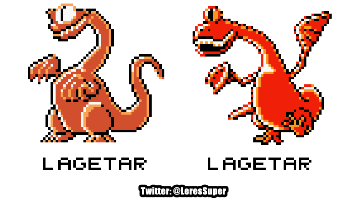 LeresSuper's tweet photo. Después de un buen rato con un bloqueo creativo me he puesto hacer algunas cosas, e hice este nuevo sprite de Lagetar, pero en versión gameboy color (derecha), más parecido a la animación, el de la izquierda es más parecido a su arte original.
#Pixelart #olocoons #Olocoons https://t.co/yVCJ1V5lBl
