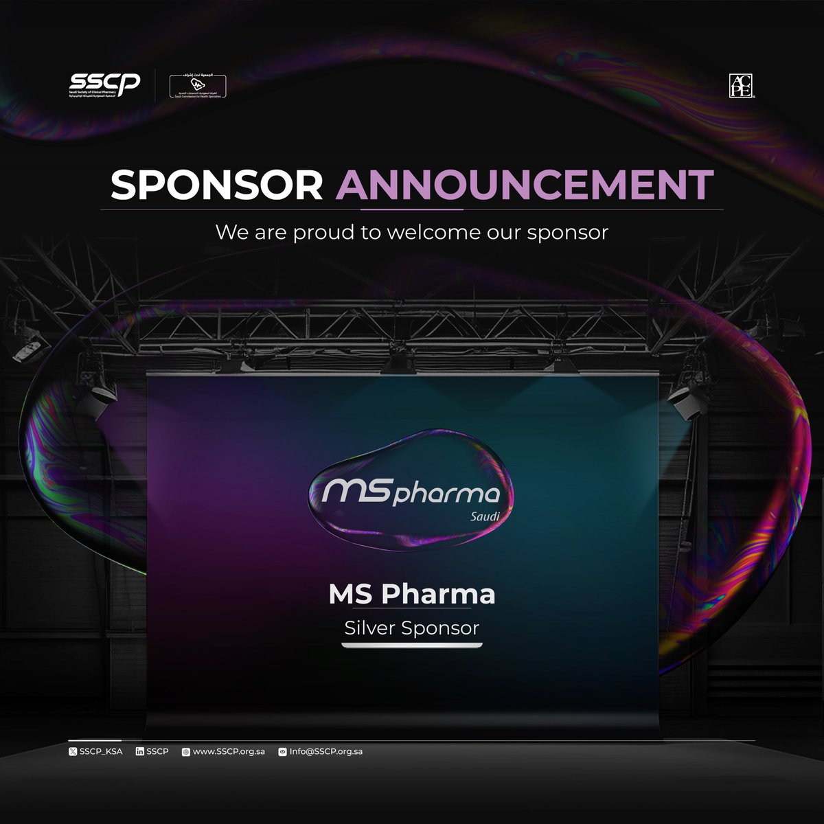 SSCP_KSA's tweet photo. Excited to have Astellas, MS Pharma and Chiesi Grd to join us as a Silver Sponsors! ✨

Register Now | https://t.co/3HZzV4x0zt 

#SSCP24 https://t.co/cdoQKkbEkw