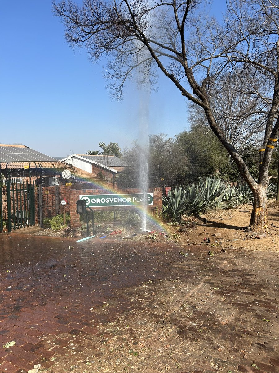 melmal's tweet photo. @JHBWater @SartDebbie Car accident last night hit a main on Grosvenor https://t.co/EOrnCKRNnX
