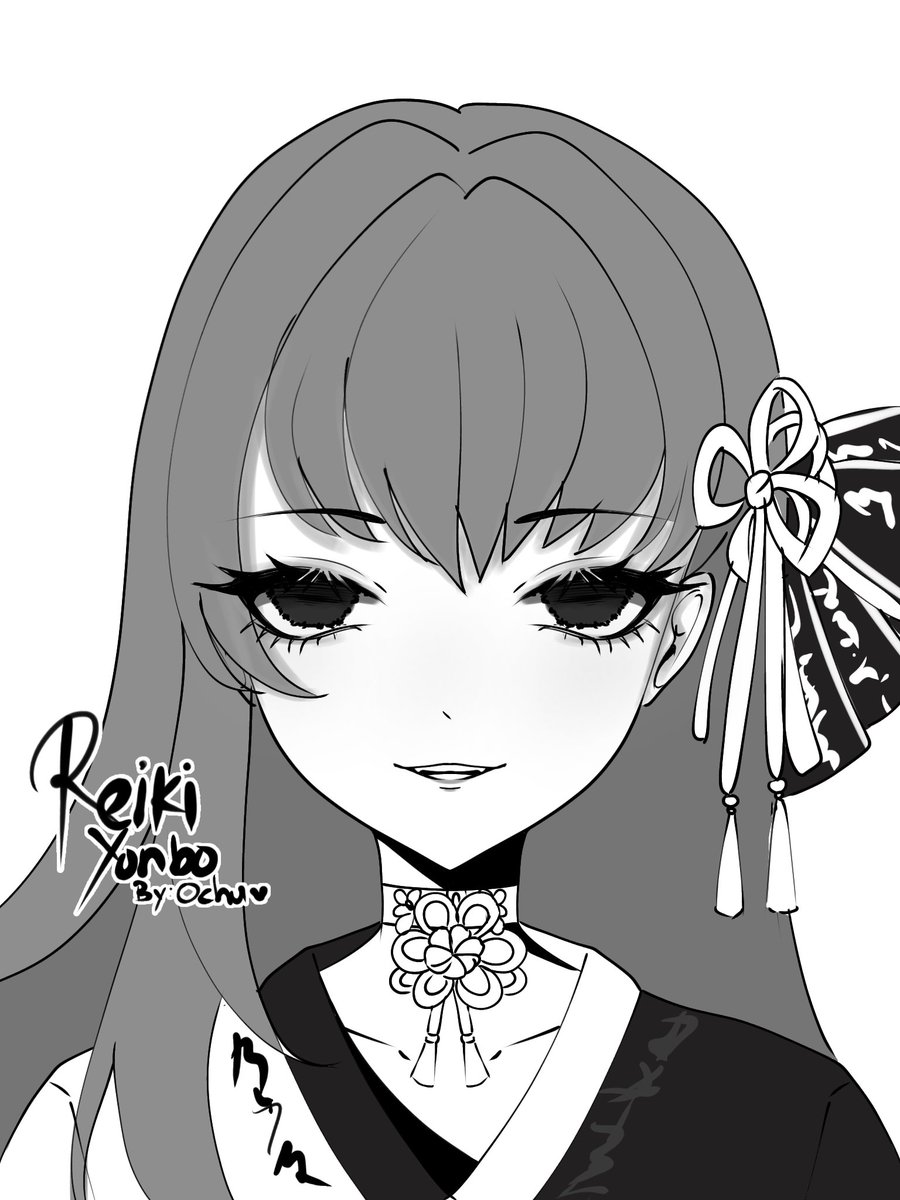 chu_ochu's tweet photo. I forgot to post this yesterday lmaoooo

Anyway yeah black and white sketch of @NyoboReiki hehe love her model so much~

#Drawreing #AniLive https://t.co/t9k9IQMrBB