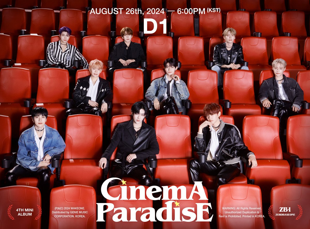 ZB1_official's tweet photo. ZEROBASEONE The 4th Mini Album

𝐂𝐈𝐍𝐄𝐌𝐀
𝐏𝐀𝐑𝐀𝐃𝐈𝐒𝐄

💿 Pre-Save
https://t.co/eegtdpstth

D-DAY POSTER

2024.08.26 18:00 (KST)

#ZEROBASEONE #ZB1 #제로베이스원
#CINEMA_PARADISE
#GOODSOBAD #ZEROBASEONE_GOODSOBAD https://t.co/y4KPXcAbnk