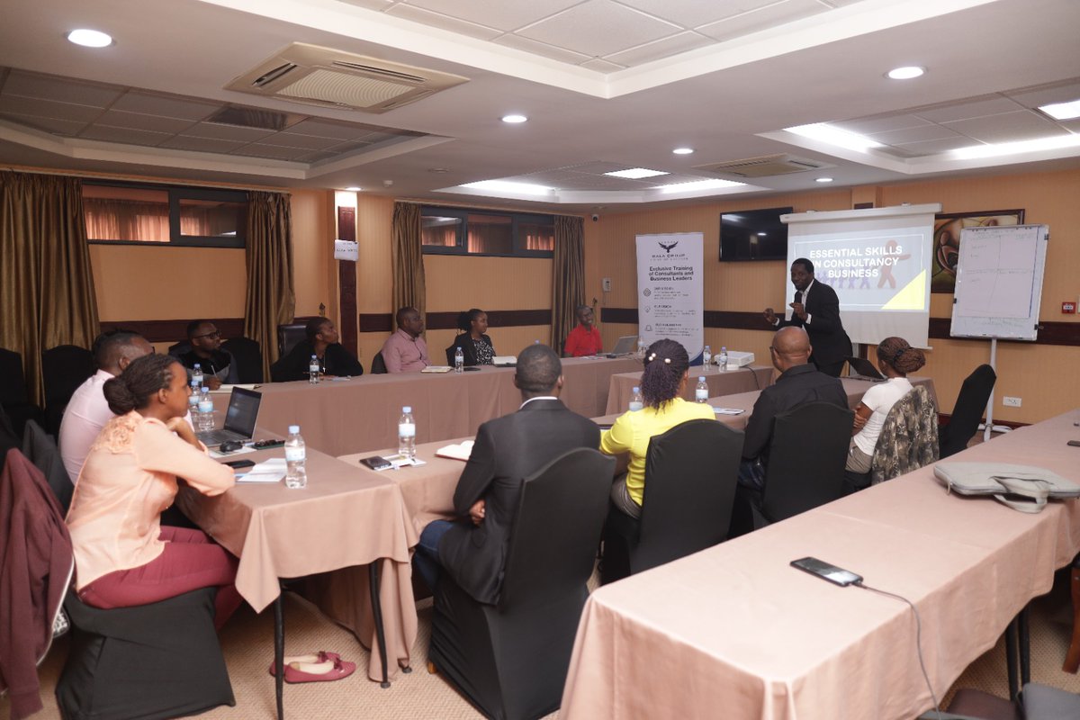GalaGrp's tweet photo. Day 2 at Gala Group training! We have PhD holder &amp; Certified Master Trainer Dr. Benjamin Mudaheranwa on board, leading the course on Essential Skills in Consultancy Business. Join us &amp; meet the experts! Gala Group – where experts stay-Gathering place for Experts.@IsmaMwanafunzi https://t.co/gee88iCjRd
