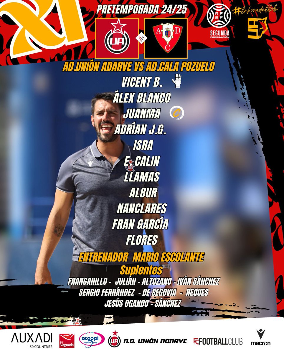 ¡Este es el once con el que nos enfrentaremos al <a href="/CalaPozuelo/">AD Cala Pozuelo</a> en casa!