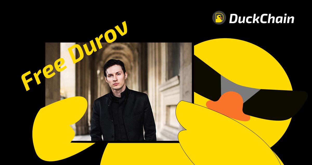 DuckChain (@duck_chain) on Twitter photo The Duck stands united with <a href="/realDogsHouse/">Dogs Community ๐ฆด</a> and @Durov for freedom and more!
We're dropping 200,000 $DOGS๐ฆด to those who share our conviction.
To join the cause:
1๏ธโฃ Reply #FREEDUROV and your $TON wallet address.
2๏ธโฃ Follow <a href="/Duck_Chain/">DuckChain</a>
3๏ธโฃ RT + โค๏ธ this tweet
We will randomly The Duck stands united with <a href="/realDogsHouse/">Dogs Community ๐ฆด</a> and @Durov for freedom and more!
We're dropping 200,000 $DOGS๐ฆด to those who share our conviction.
To join the cause:
1๏ธโฃ Reply #FREEDUROV and your $TON wallet address.
2๏ธโฃ Follow <a href="/Duck_Chain/">DuckChain</a>
3๏ธโฃ RT + โค๏ธ this tweet
We will randomly