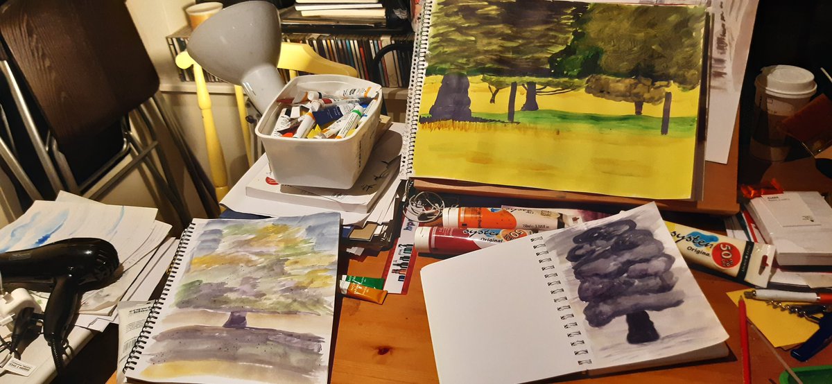 Week off, trying to do other stuff that is not work work, having a go a painting trees #weekoff #trees