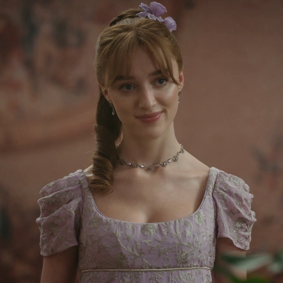 dynevorfilm's tweet photo. the way bridgerton completely disregarded her as a character and  removed her from the show entirely is so heartbreaking. she IS a bridgerton and her disappearance made no sense, her not being at polin’s wedding was very upsetting. i feel so robbed☹️☹️ https://t.co/T9ERo76ZAG