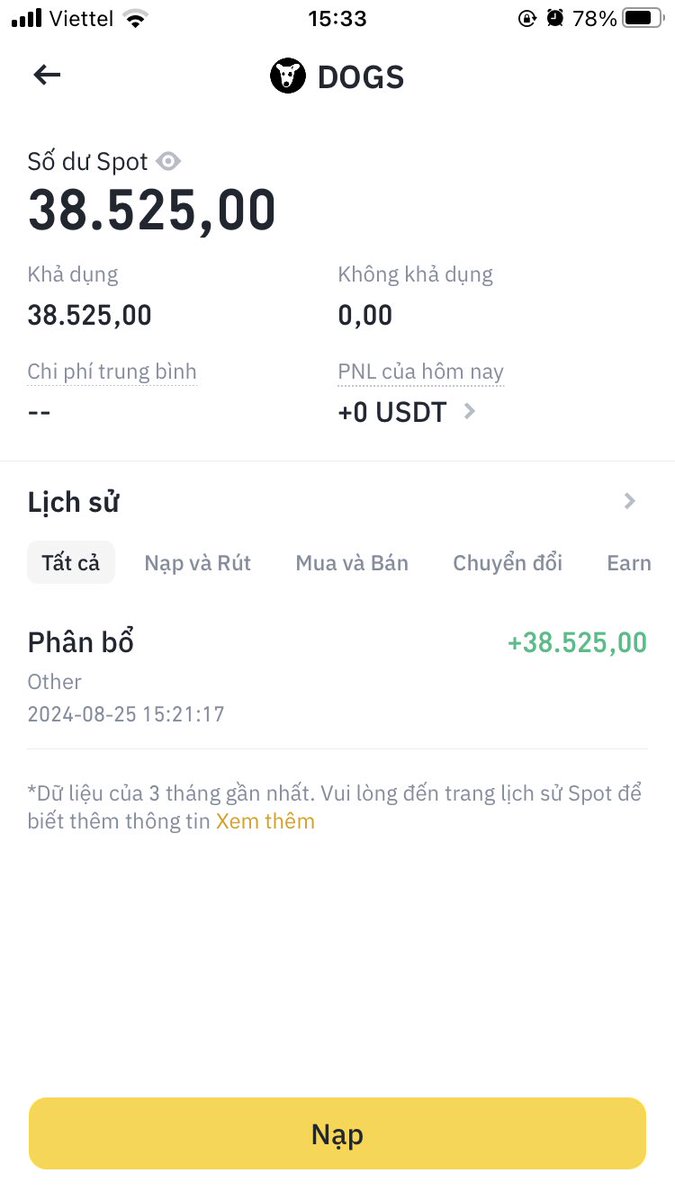 ltdu2021's tweet photo. #dogs đã về #Binance ae vào check xem https://t.co/6Ao2e8KMSJ