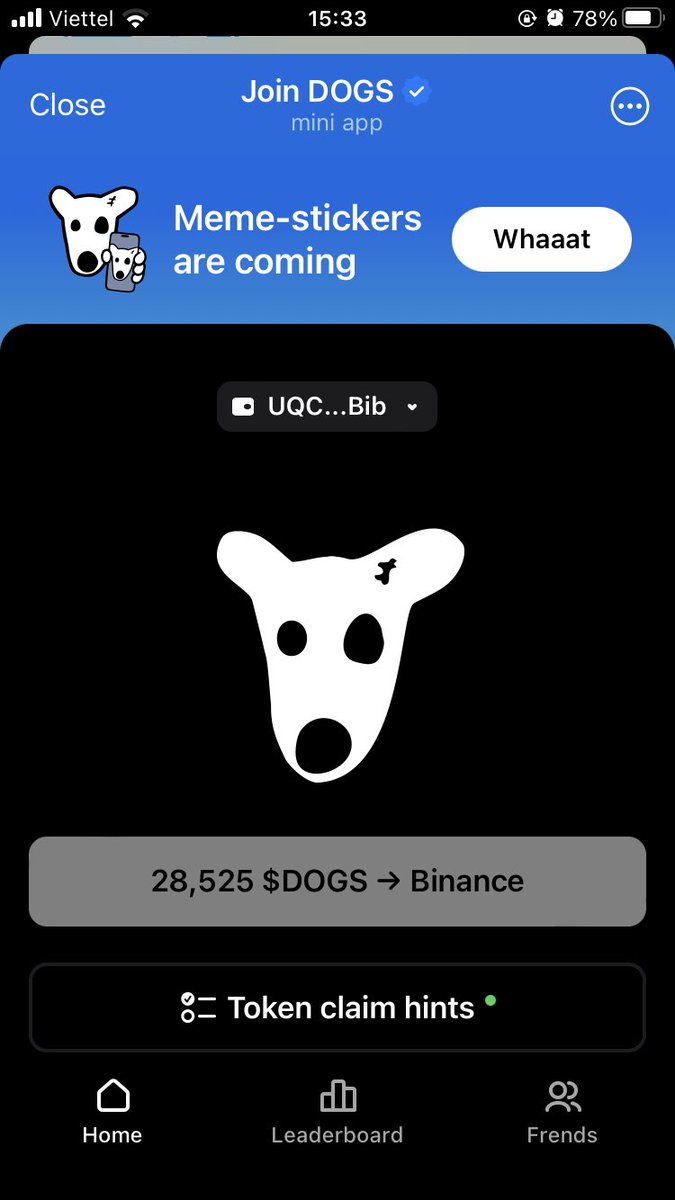 ltdu2021's tweet photo. #dogs đã về #Binance ae vào check xem https://t.co/6Ao2e8KMSJ