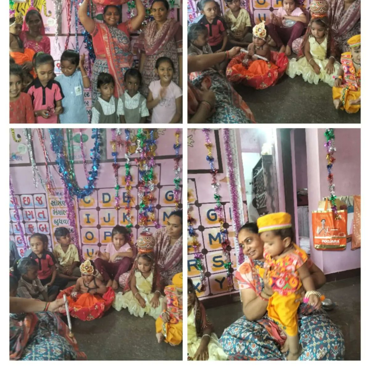 ICDS ઘટક ભેસાણના આંગણવાડી કેન્દ્રોમાં હર્ષોલ્લાશથી જન્માષ્ટમી ઉજવણી કરવામાં આવી.<a href="/DdoJunagadh/">DDO Junagadh</a> <a href="/CMOGuj/">CMO Gujarat</a> <a href="/nirala_kk/">KKNirala</a> <a href="/IcdsDist/">ICDS PO Junagadh</a> <a href="/NitinJo333/">Nitin Joshi</a> #Janmashtami2024