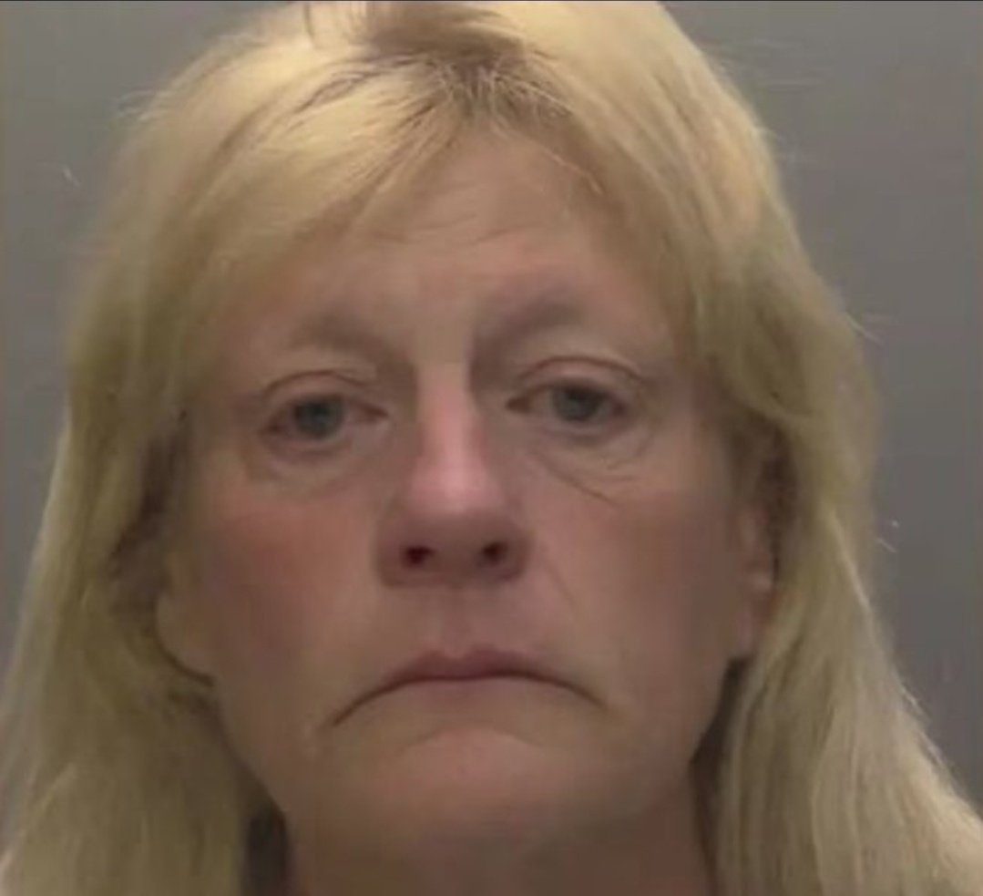 Parody_PM's tweet photo. Jackie Miller has been jailed for 8 months. This harmless grandmother expressed her legitimate concerns by telling police to go and "pepper spray a P***". Presumably these same legitimate concerns led to her 22 previous convictions. https://t.co/Uicy3sfV1R