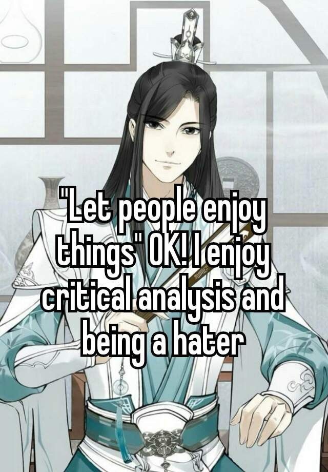 Me: I'm so normal about scum system
Someone: says something bad about lbh being a father
Me, being possessed by sqq's spirit: here's a whole essay of why your opinion is wrong