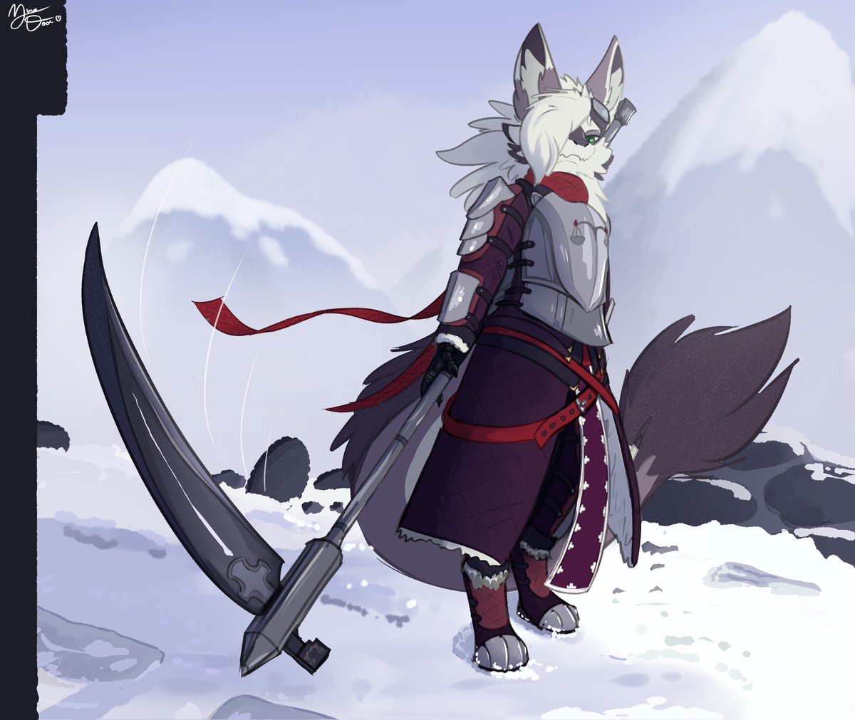 Milo_Dook's tweet photo. Just my Novabeast armored up in the snow c: https://t.co/KJ8d1JT8QL
