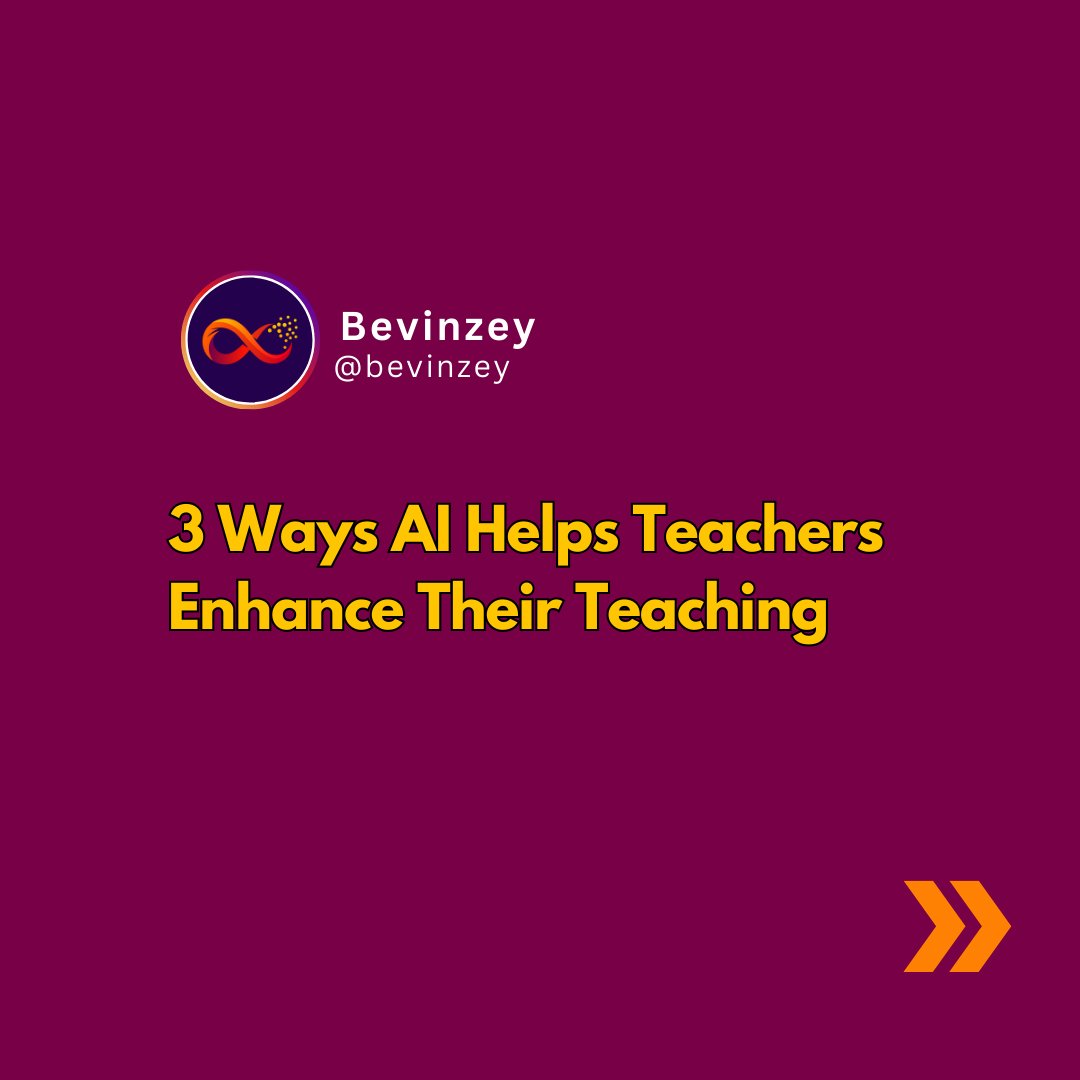 bevinzey's tweet image. Discover how AI can boost your teaching! 🚀 Learn 3 ways AI helps teachers enhance their methods and engage students. Ready to upgrade your classroom? Click the link for more! 🔗
#AIInEducation #TeachingTech #EdTech #ClassroomInnovation #TechForTeachers