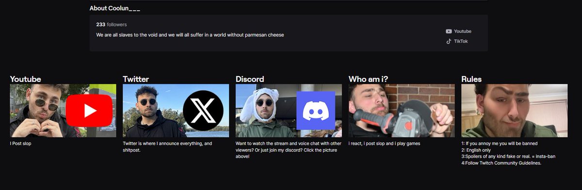 C00lun's tweet photo. Updated my twitch panels https://t.co/TZwVSLmyu0