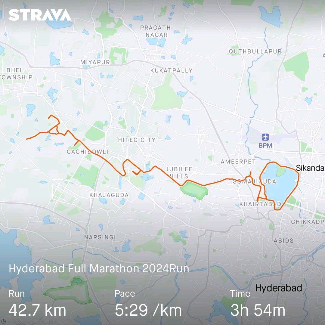 ngurralu's tweet photo. Hyderabad Marathon 2024

#running
#run #runner #fitforlife
Check out my activity on Strava: https://t.co/OwpLwvTK2G https://t.co/9jvK4R9TEP
