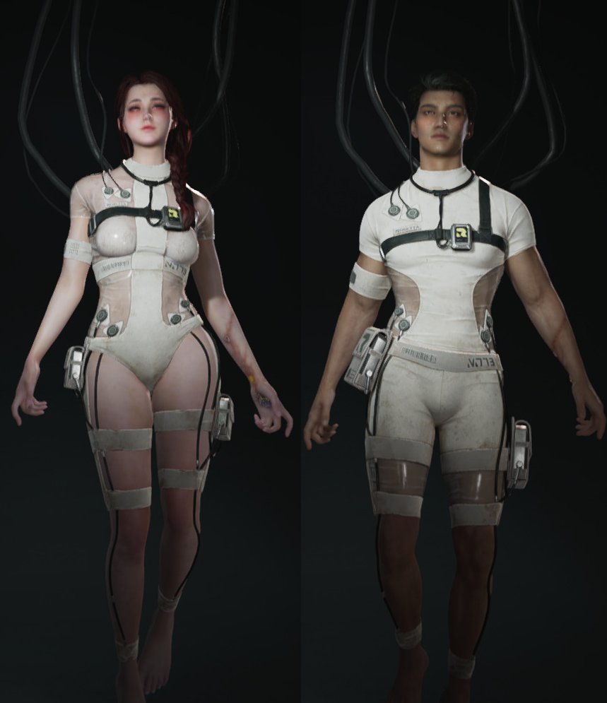 Once Human's "Test Subject" gear is a nod to Leeloo's thermal bandage outfit from The Fifth Element, but the developers were too cowardly to let the male version serve the same amount of cunt