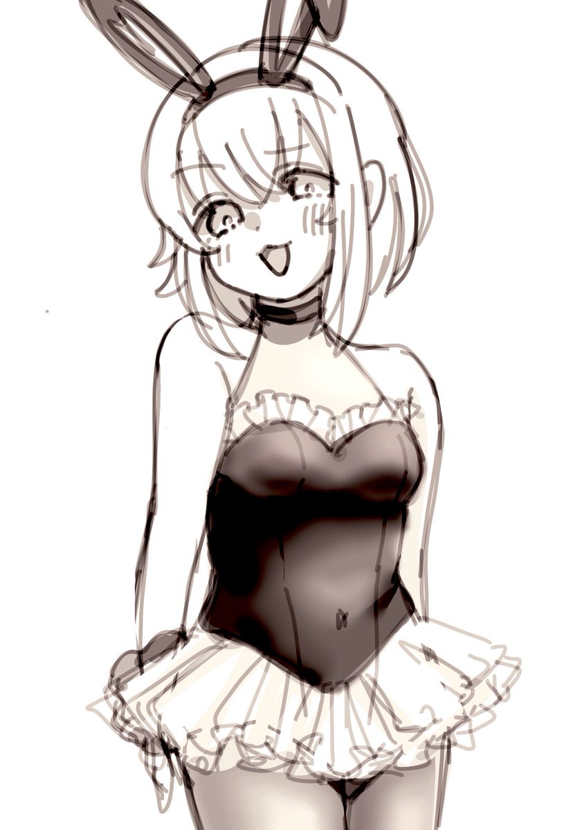 「ごちうさの踊ってるのが可愛くて、バニー描こうとしてたら段々趣味が出ちゃって…」|けいかのイラスト