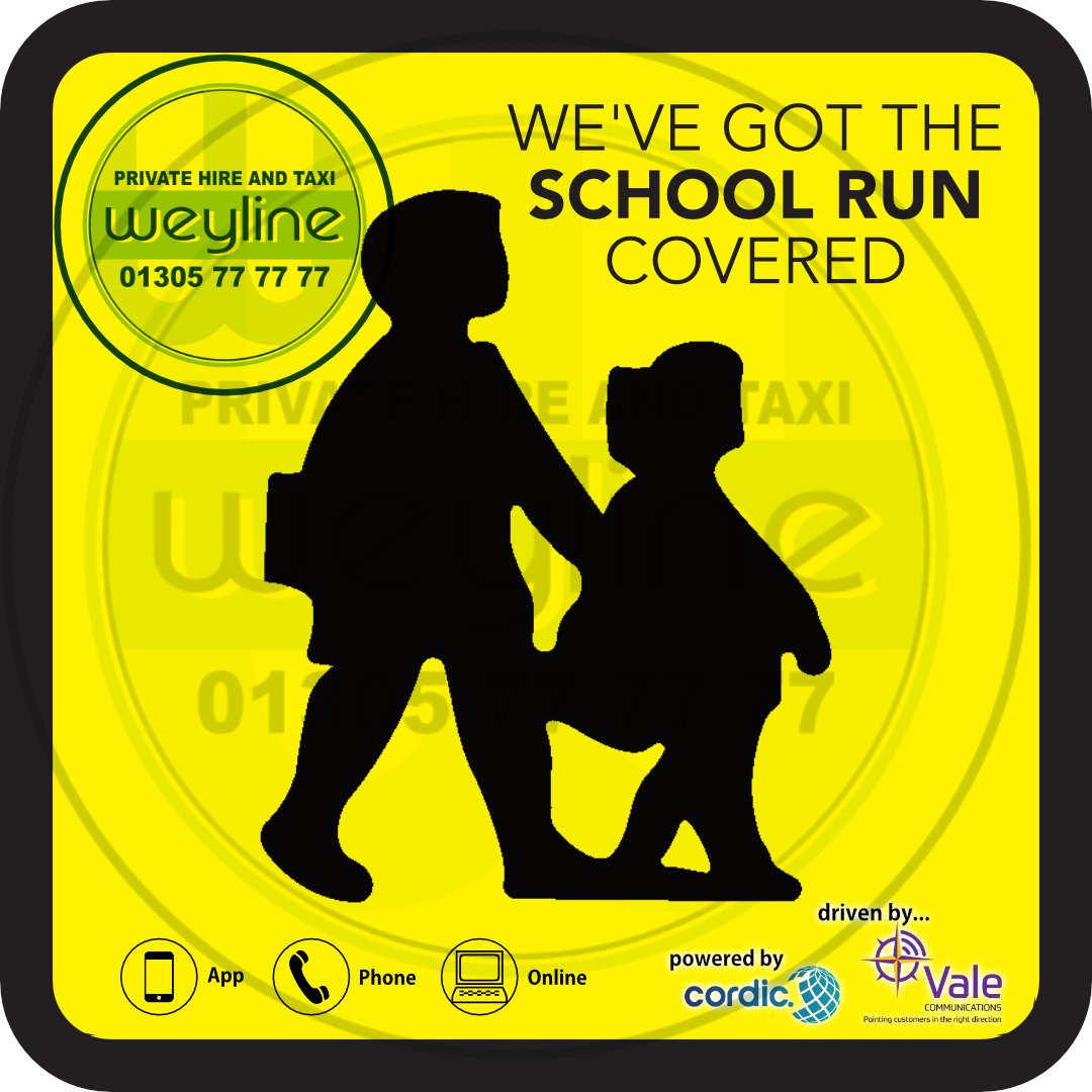 We’ve got the school run covered. Call to find out more… 01305 77 77 77