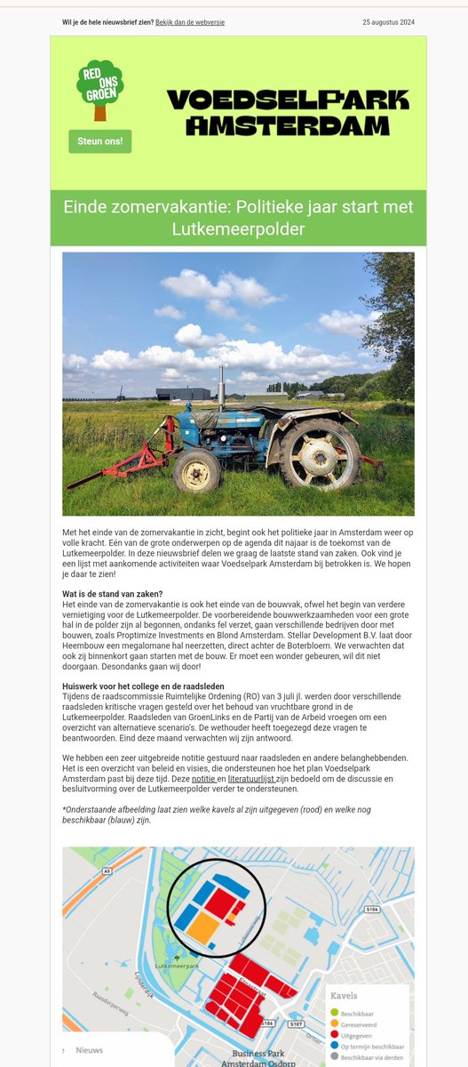 Voedselpark020's tweet photo. Alles over de laatste stand van zaken rond de #Lutkemeerpolder en activiteiten vind je in de nieuwsbrief: 

 https://t.co/JZHNN8B87s https://t.co/YO1LaEiBWV