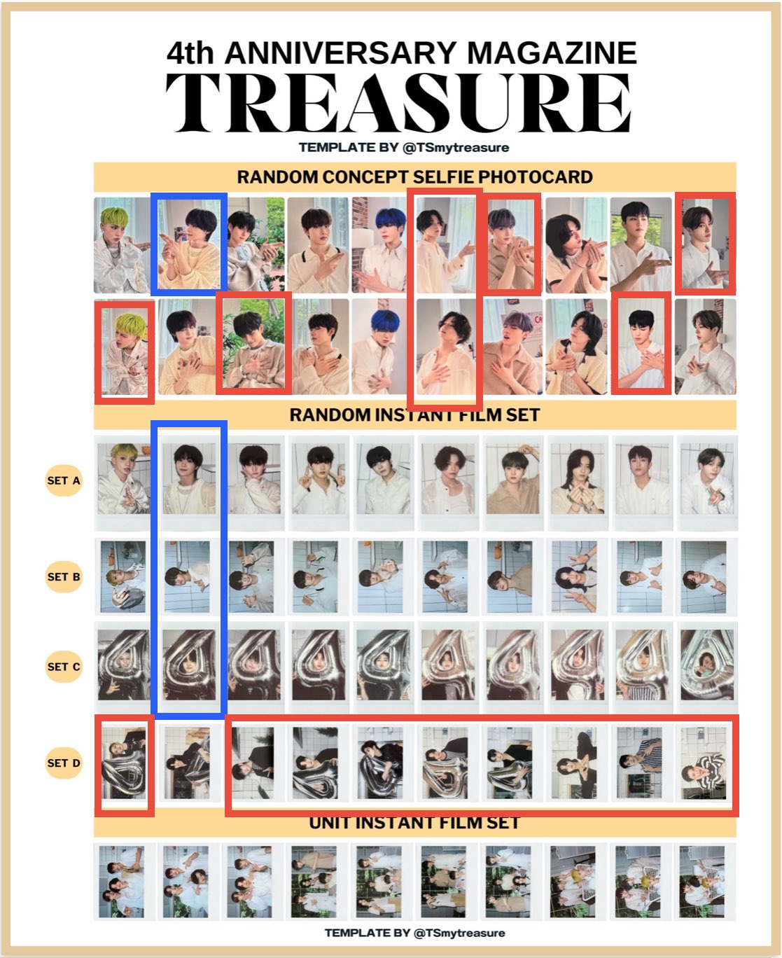 TREASURE - TREASURE シーグリ 2024 ポラロイド チェキ アサヒ 2