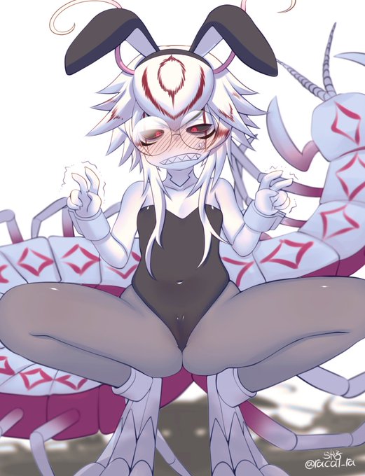 成人百足男性女体化バニー開脚ダブルピース 