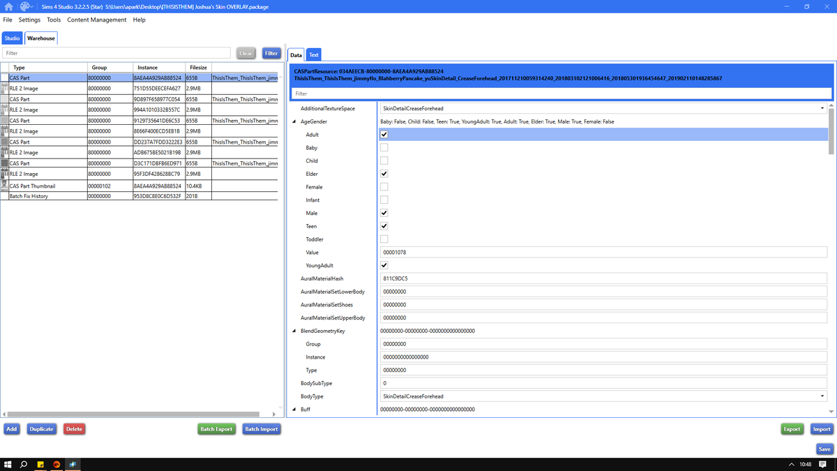SimsLifeStory's tweet image. I have a skin overlay / skin detail set to young adult &amp;amp; adults. It wont show on adults, only young adults. When they age up it disappears.

If I take the adult sim into CAS they're still wearing it but it wont show in Live Mode.

Any ideas?
#TheSims4