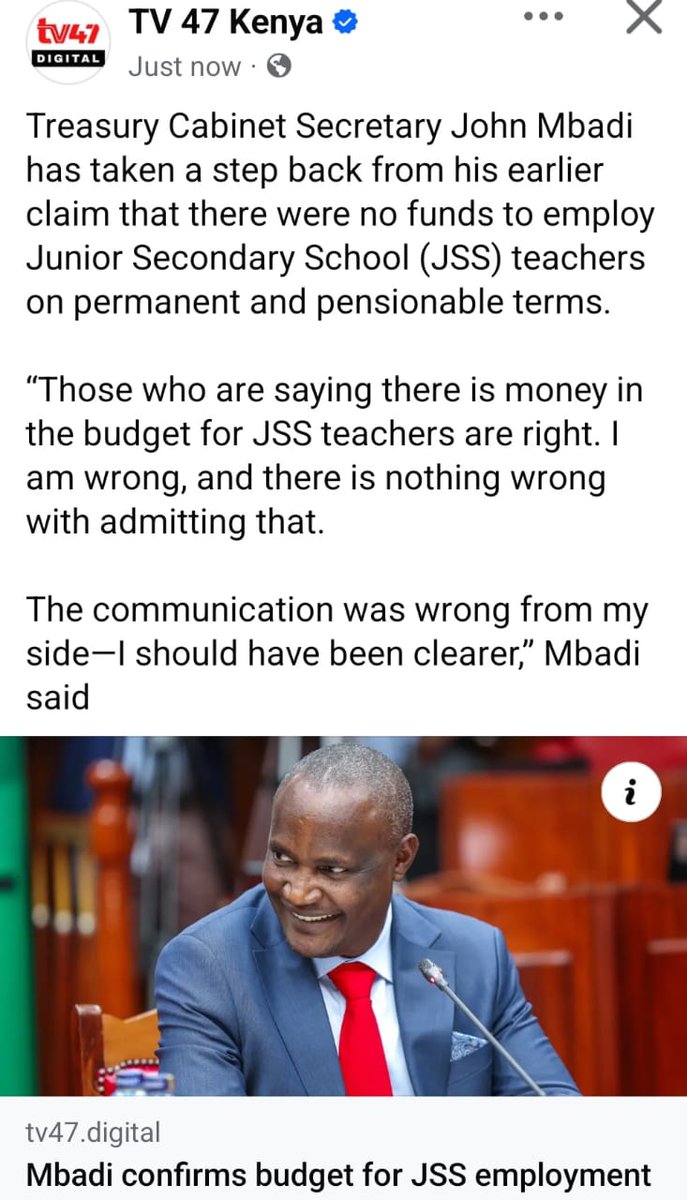 koge_faith43149's tweet photo. Huyu @HonMbadi_ alikuwa so confident mbele ya TV, akisoma wrong script, see your life. Ebu acha jokes and confirm JSS koz the money was allocated and you won't sway it no matter what.
#KillCBC or #Confirm46kJssinterns, choose is yours. @TSC_KE sai tunaanguka nalo nalo.
Mogulsโผ๏ธ https://t.co/3SFN7v6lNE