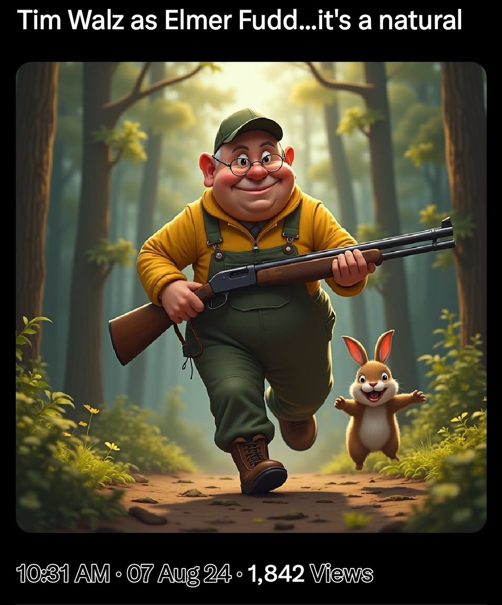 Davids_Sarcasm's tweet image. Elmer Fudd Walz!!!      
&apos;What&apos;s up socks?     

#BangerContent 
@Elon 
#ElmerFudd 
#sockpuppet Kamala 
@fightwithmemes
@LibertyCappy 
@PlanetOfMemes