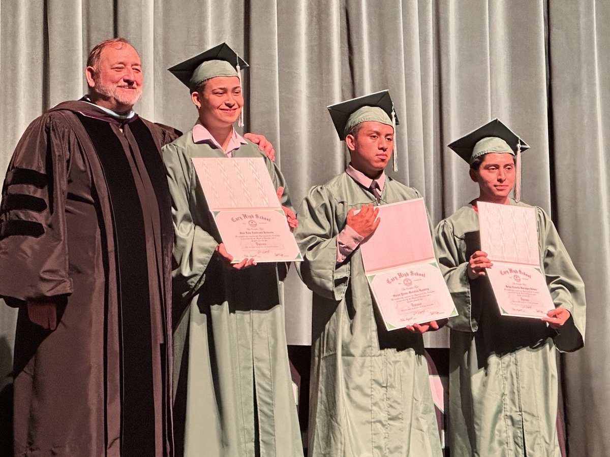 Proud to celebrate these three young man who overcame so many obstacles to earn their high school diploma. #FromHereAnythingIsPossible!