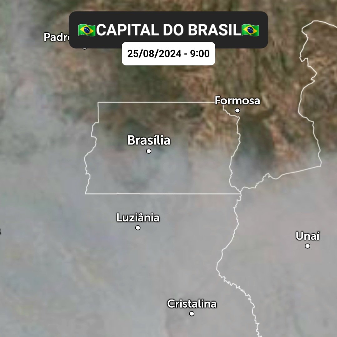 bbbrezenski's tweet photo. É uma CRISE CLIMÁTICA NACIONAL.
Alguma dúvida agora?
Essa fumaça, eu estou falando a 15 dias que vai chegar em Brasília, até mostrei os caminhos que o vento faria e levaria para a CAPITAL.

Mas ciência não é o forte de políticos.
Tá aí o resultado de NEGAR a ciência. https://t.co/DRihDqcCwS