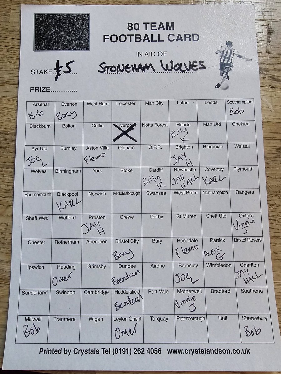 HanifK's tweet image. I'm running a little Fundraiser to try and get Jasper's U9s team a new kit. Great prize - signed big dunc boot, signed framed alan harper top, signed Harrison 23/24 shirt and a signed ducn testimonial photo. Anyone fancy a team, drop me a message for PayPal details.