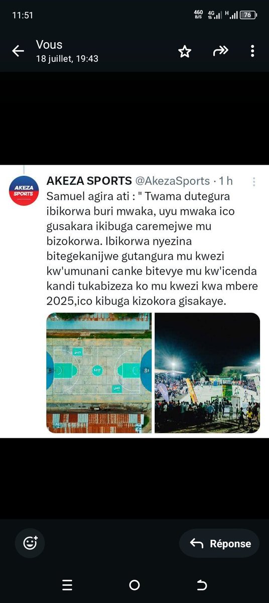 Akabazo ngaha gakeneye inyishu : " None ukwezi ku 8 ntikuragera ngo ibikorwa bitangure?" 

Uwufise umuco yotubwira aho ibi bikorwa bigeze. Murakoze.

<a href="/AkezaSports/">AKEZA SPORTS</a> @MinEACJSCBdi <a href="/yigenga/">Umuhinga yigenga</a>