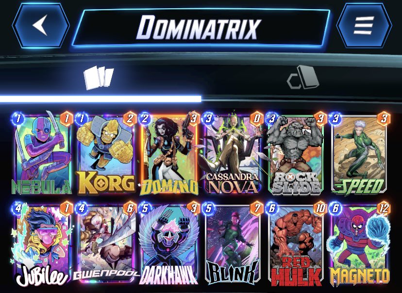 Another ticket with the OP and consistent dh speed deck. Speed is a great addition but blink and magneto often wins the games. <a href="/SnapDecks/">SnapDecks</a> <a href="/MARVELSNAP/">MARVEL SNAP</a>