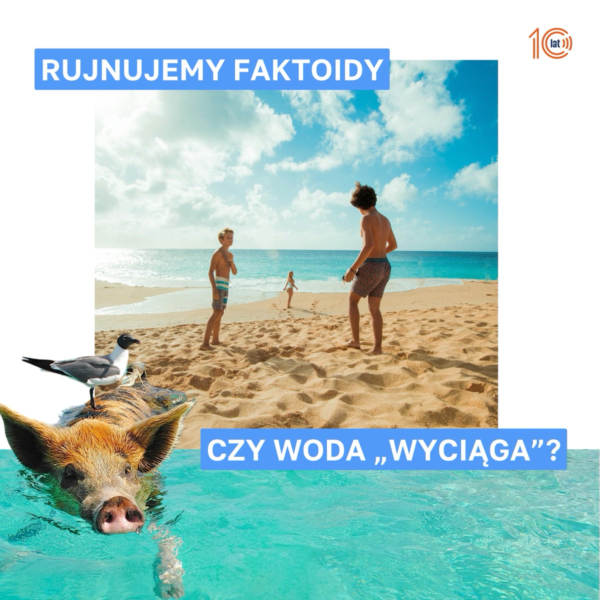DemagogPL's tweet photo. 🏊 Spoiler! Przekonanie o tym, że woda „wyciąga”, jest jak najbardziej uzasadnione.
😋 Tym razem faktoid nie został zrujnowany. Sięgnij po więcej i błyszcz faktami na wakacjach z bliskimi ⤵️ https://t.co/QPoQL0xg0x
#10LatFactCheckingu #10LatDemagoga https://t.co/KnmudTXTUZ