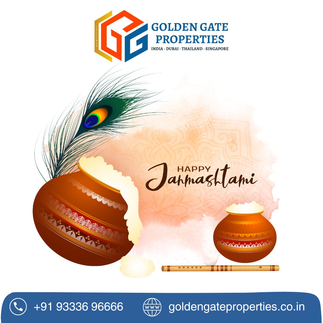 ggphyd's tweet photo. 🌺 Happy Krishna Janmashtami! 🌺

Golden Gate Properties wishes you a blessed Janmashtami filled with devotion and celebrations.

🌿 "Building Dreams, Crafting Futures." 🌿

#HappyJanmashtami #KrishnaJanmashtami #GoldenGateProperties #FestiveGreetings #CelebrateWithUs https://t.co/ZKnHua2xXX