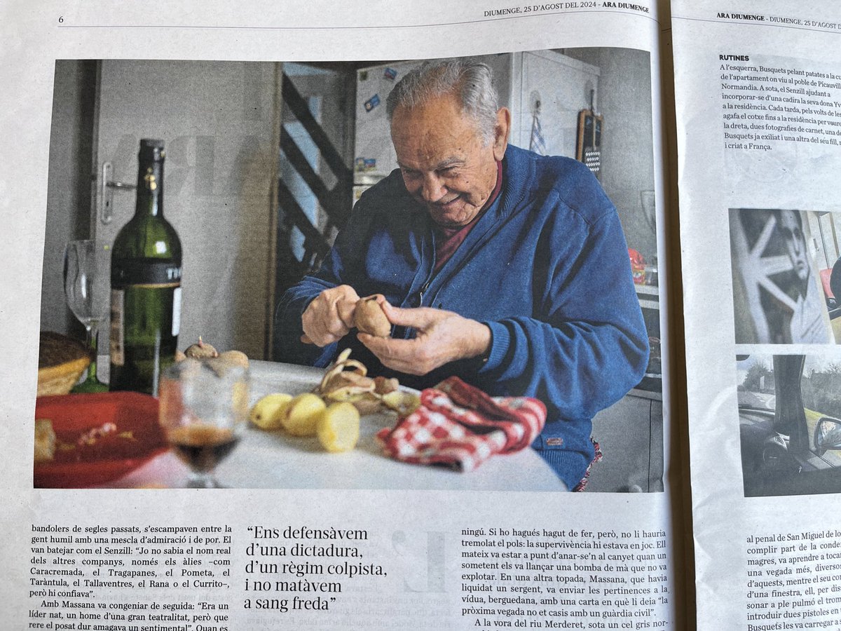 Si compreu el <a href="/diariARA/">diariARA</a> d’aquest diumenge hi podreu llegir l’article sobre el maqui català Joan Busquets Verges (1928), amb text d’un servidor i fotografies de Fran Richart (<a href="/maskoni2/">Fran Richart</a>).

👇🏻 Al gener vam conviure amb Busquets tres dies a Normandia i n’ha sortit aquest text.