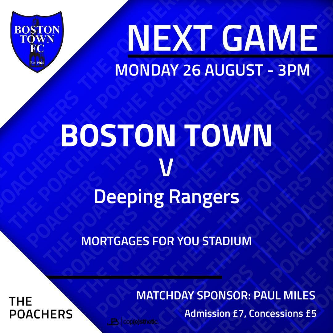 The second half of our bank holiday double header sees us take on local rivals <a href="/DeepingRangers/">Deeping Rangers FC</a>
It looks like being a warm and sunny afternoon so come down to the Mortgages For You Stadium
Many thanks to our match day sponsor <a href="/PaulMiles72/">Paul Miles</a> Your support is much appreciated Paul! 👏