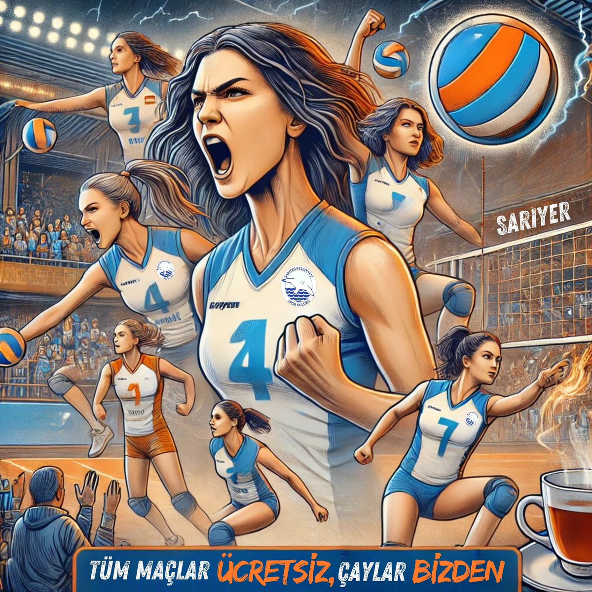 📣 Ekim’de Başlıyoruz! Tüm Maçlar Ücretsiz, Çaylar Bizden! 📣

🏐 Sarıyer’in Sultanları yeni sezona hazır! Ücretsiz maçlar ve ikramımız olan sıcacık çaylar eşliğinde voleybol heyecanını bizimle yaşayın! 🌟

#SarıyerVoleybol #BoğazınSultanları #ÜcretsizMaçlar #ÇaylarBizden
