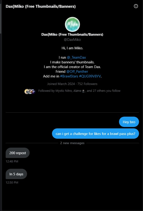 hey guys can you please retweet this. i will follow everyone who does so.
#Brawlstars