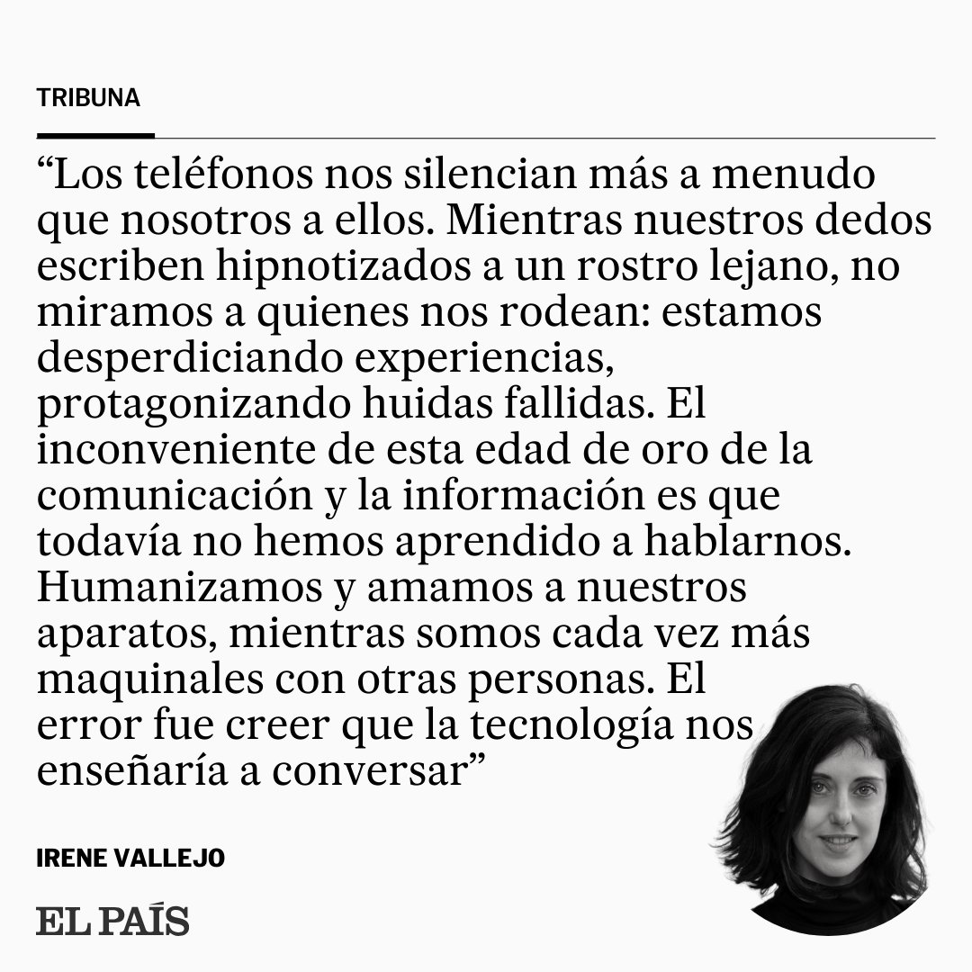 TRIBUNA | 'El don de la conversación', por Irene Vallejo tinyurl.com/434mb9vh