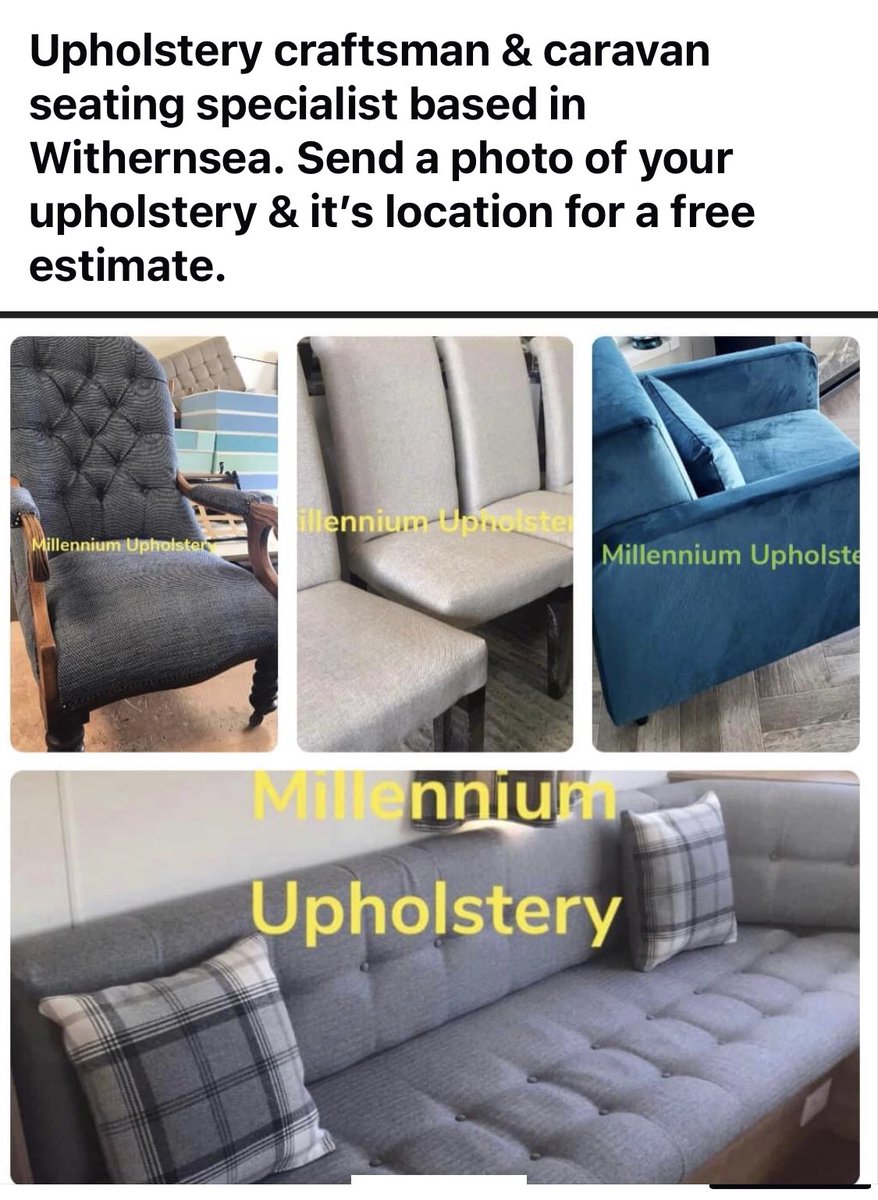 millenniumuphol's tweet photo. #upholstery #Withernsea #caravans #antiques #Hornsea #Hull #Bridlington https://t.co/aokTFAYrfo