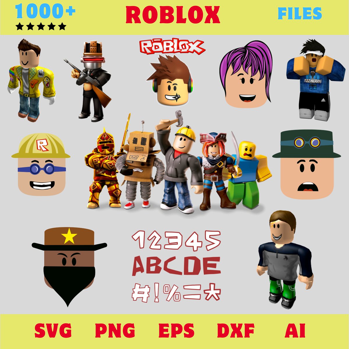 CubeDigitalShop's tweet photo. 🎮 Roblox SVG Bundle 🎮

#RobloxSVG #SVGBundle #DIYProjects #CreativeDesign #DigitalFiles #GraphicDesign #GamingArt #CustomCreations #PrintingIdeas #DesignResources #CraftingCommunity #VectorGraphics #DesignInspiration #Artwork #CreativeProjects #DigitalArtWorks #Personalized https://t.co/JVd3h6IRlB