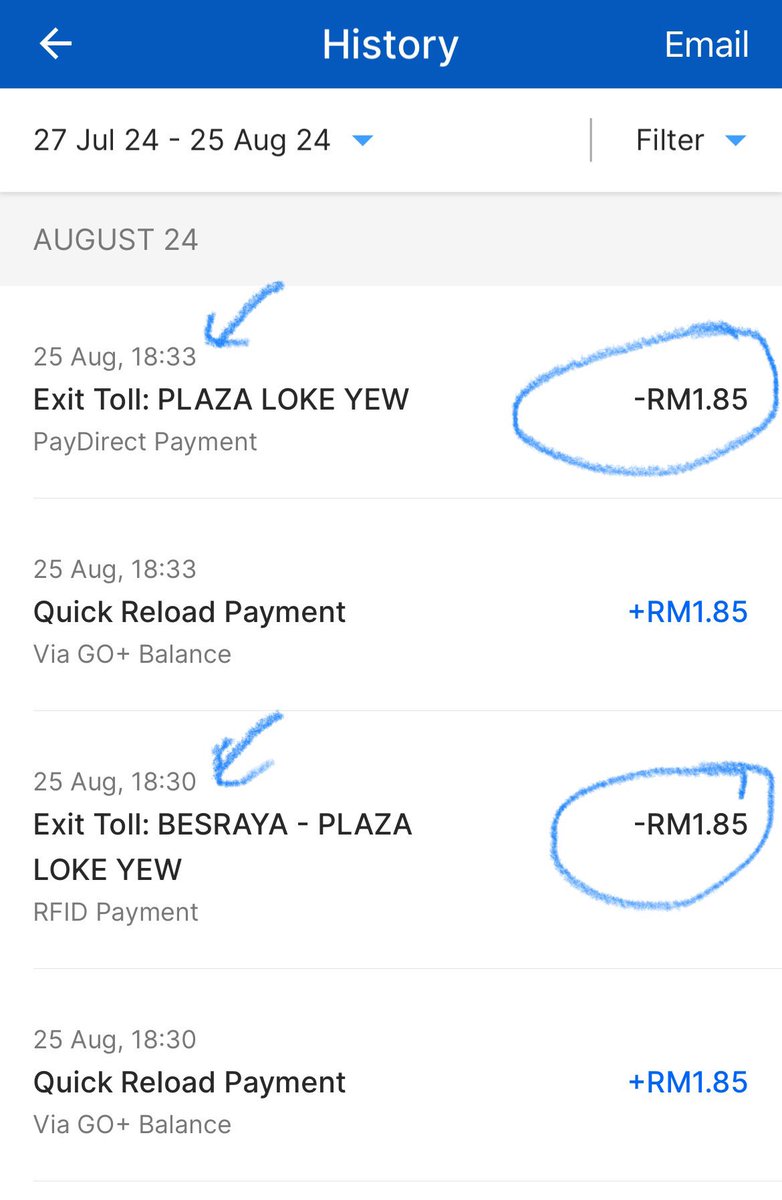 498nm's tweet photo. I wasn’t even going too close, but I hate it when these things happens. VAA 2548, I hope you had a great day because I paid for your tol fees. 

Lesson learned, never follow too close. Also, @AduanBesraya  please add more RFID lanes, and upgrade your system. https://t.co/ZkGDJcaZU2