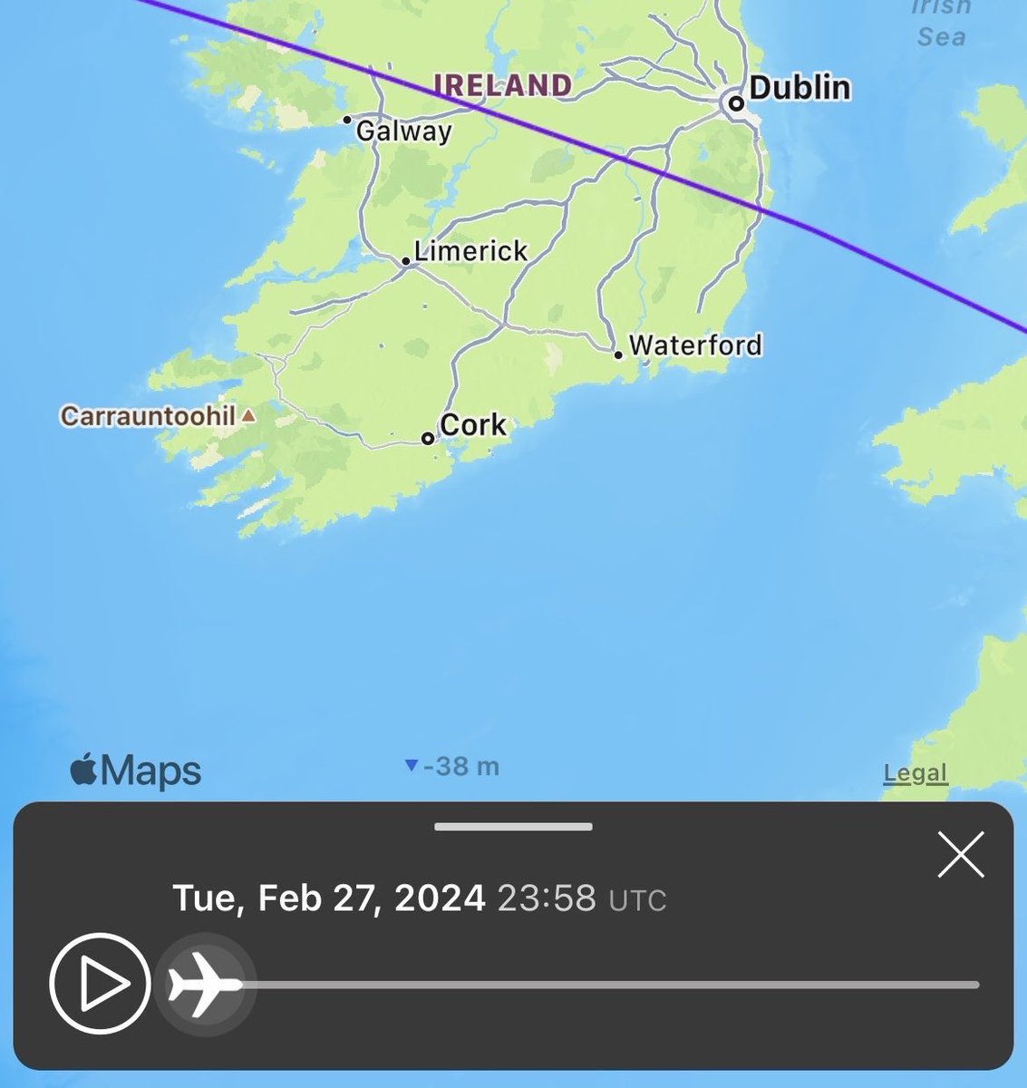 These are the two flights that that flew over Ireland on 1 and 27 February 2024 carrying a combined 31.7 tonnes of weaponry bound for Israel

All three government party leaders have suggested this year no Israel-destined munitions are being flown over Irish sovereign airspace