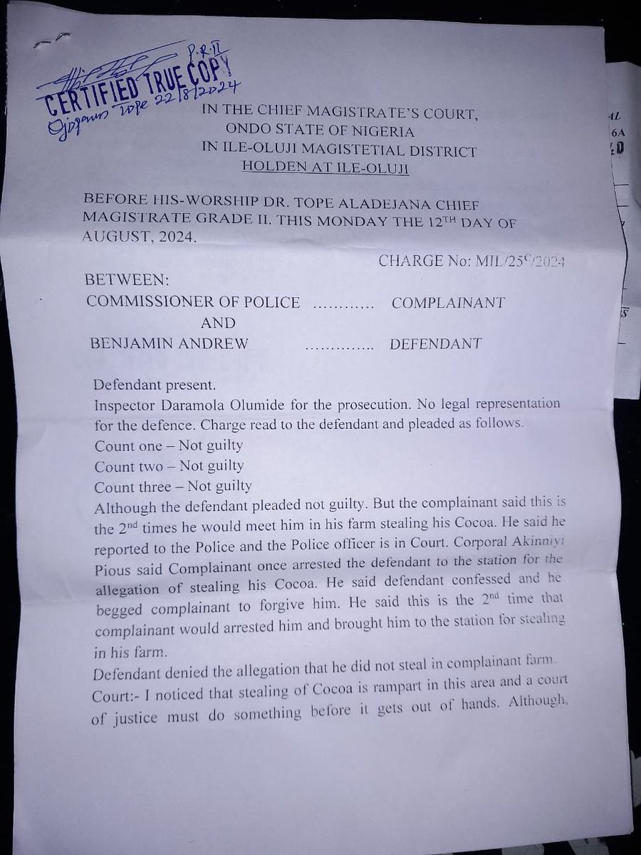 ChidiOdinkalu's tweet photo. ....Someone shd pls say that this did not happen. Surely not with a Magistrate that answers "Dr...." I do not imagine that the Dr. there means Dr. of Magisterial Homeopathy? https://t.co/lTnKiVMmtb