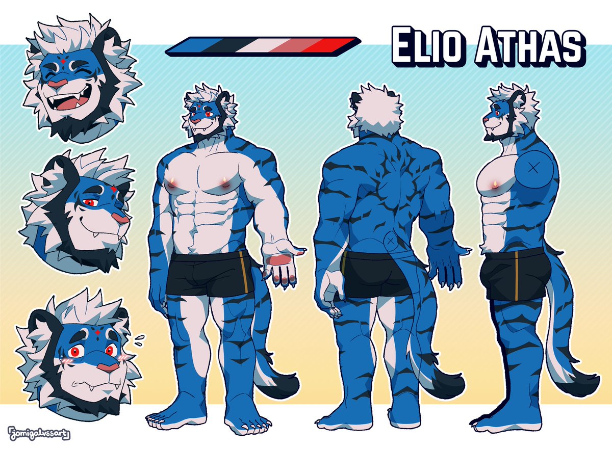 LyosEldur's tweet photo. It took a while but it is finally done, give a warm welcome to Elio, my fursona! Be sure to secure the tickets for his next magic show!

A big thanks to @jomigalvssart for this, I really love how Elio turned out! https://t.co/c9PJJkZ886